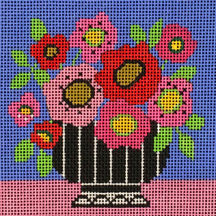 Coaster: Pink Mod Flowers