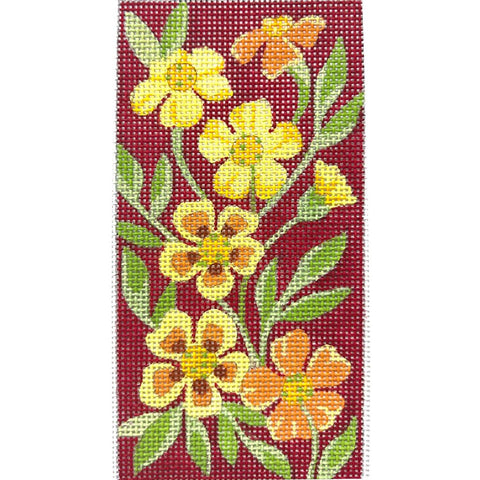 Eyeglass Case: Orange and Yellow Flower