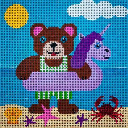 Bear: Brown Beach Bear & Unicorn