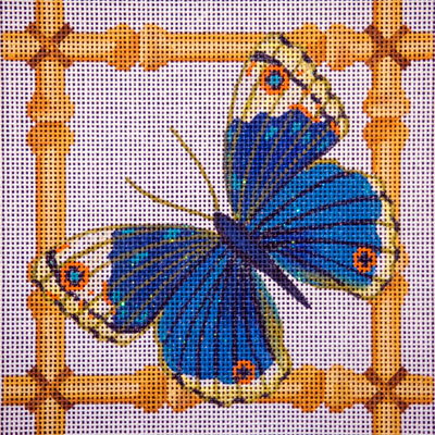 Butterfly & Bamboo: Blue