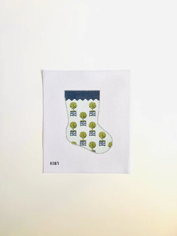 Stocking Bauble Canvas: Topiary Pattern