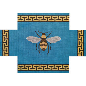 Brick Cover: Bee on Blue with Greek Border