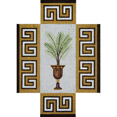 Brick Cover: Palm Tree & Greek Key