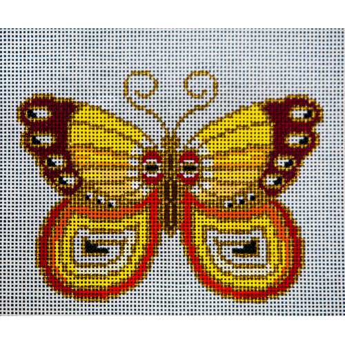 Butterfly : Orange Cloisonne Butterfly