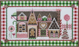 Christmas Designs - Gingerbread Cottage with Gingham Border