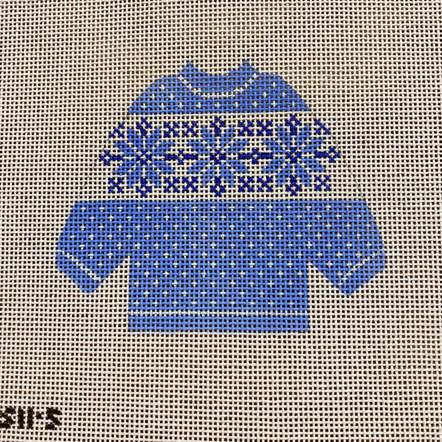 Sweater: Blue Snowflake