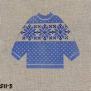 Sweater: Blue Snowflake