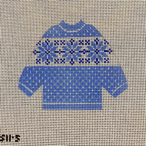 Sweater: Blue Snowflake