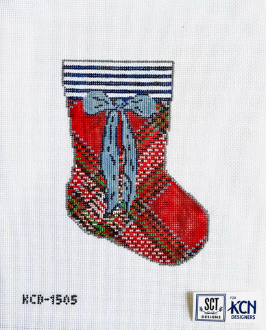 Mini Sock - Red Tartan
