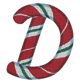 Candy Cane Letter – D