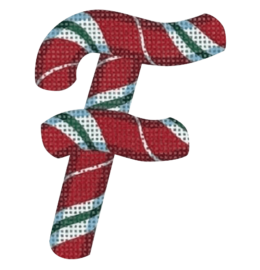 Candy Cane Letter – F