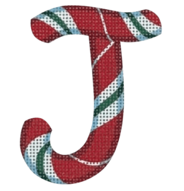 Candy Cane Letter – J