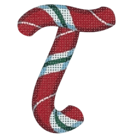 Candy Cane Letter – T