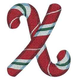 Candy Cane Letter – X