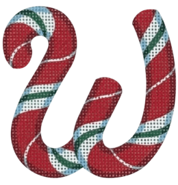 Candy Cane Letter – W