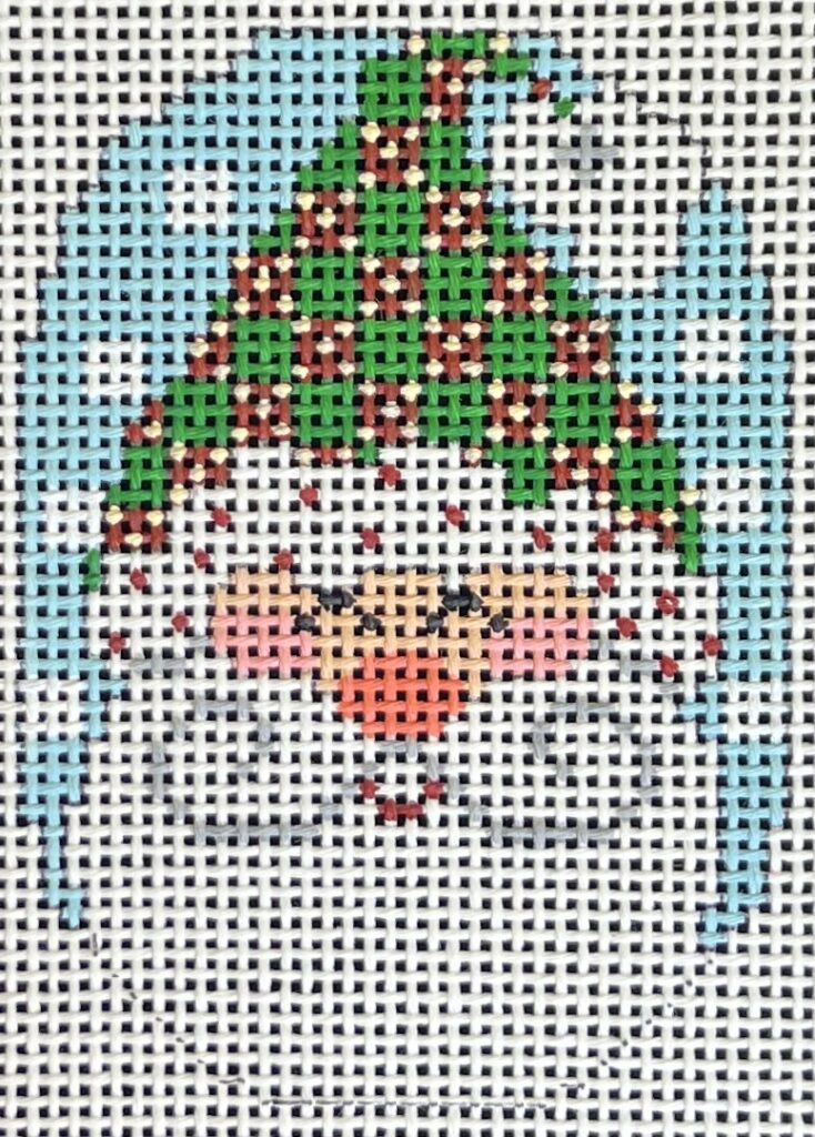 Santa Ornament - Hat with Plaid