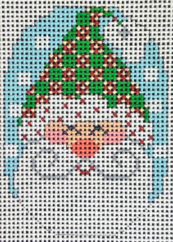 Santa Ornament - Hat with Plaid