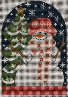Snowman with Pink Scarf