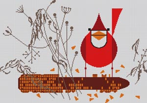 CARDINAL ON THE CORN