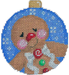 Round Ornament -  Gingerbread Boy