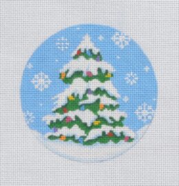 Snow tree with lights