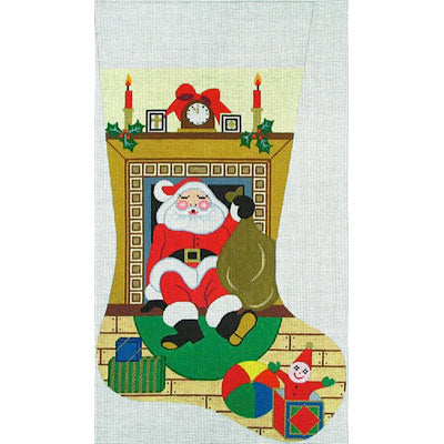 Stocking: Santa in Fireplace, 13ct