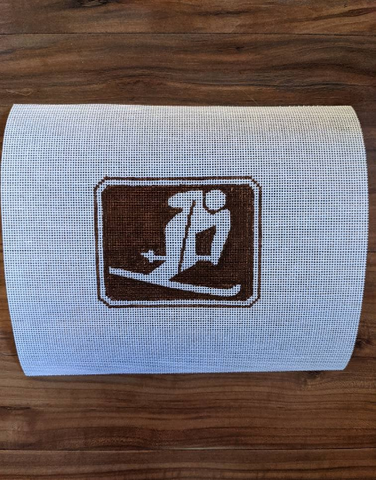 Outdoor Sign Coaster- skier