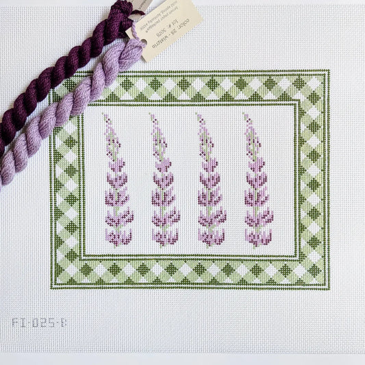 Lupine sign (gingham border)