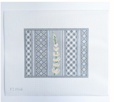 Lupine clutch - patchwork/gray