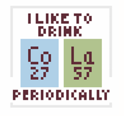 Periodically Cola (cozy insert)