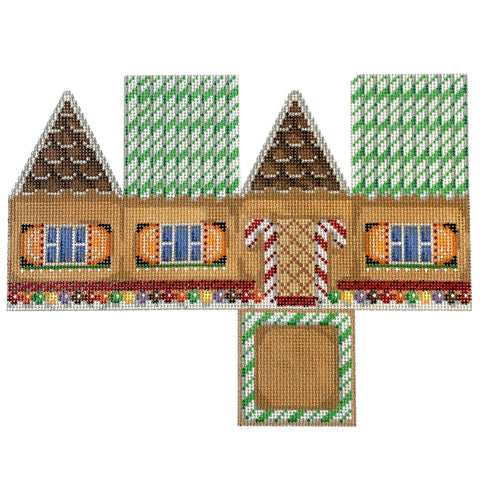 Cottage - Christmas with Green Candy Cane Roof