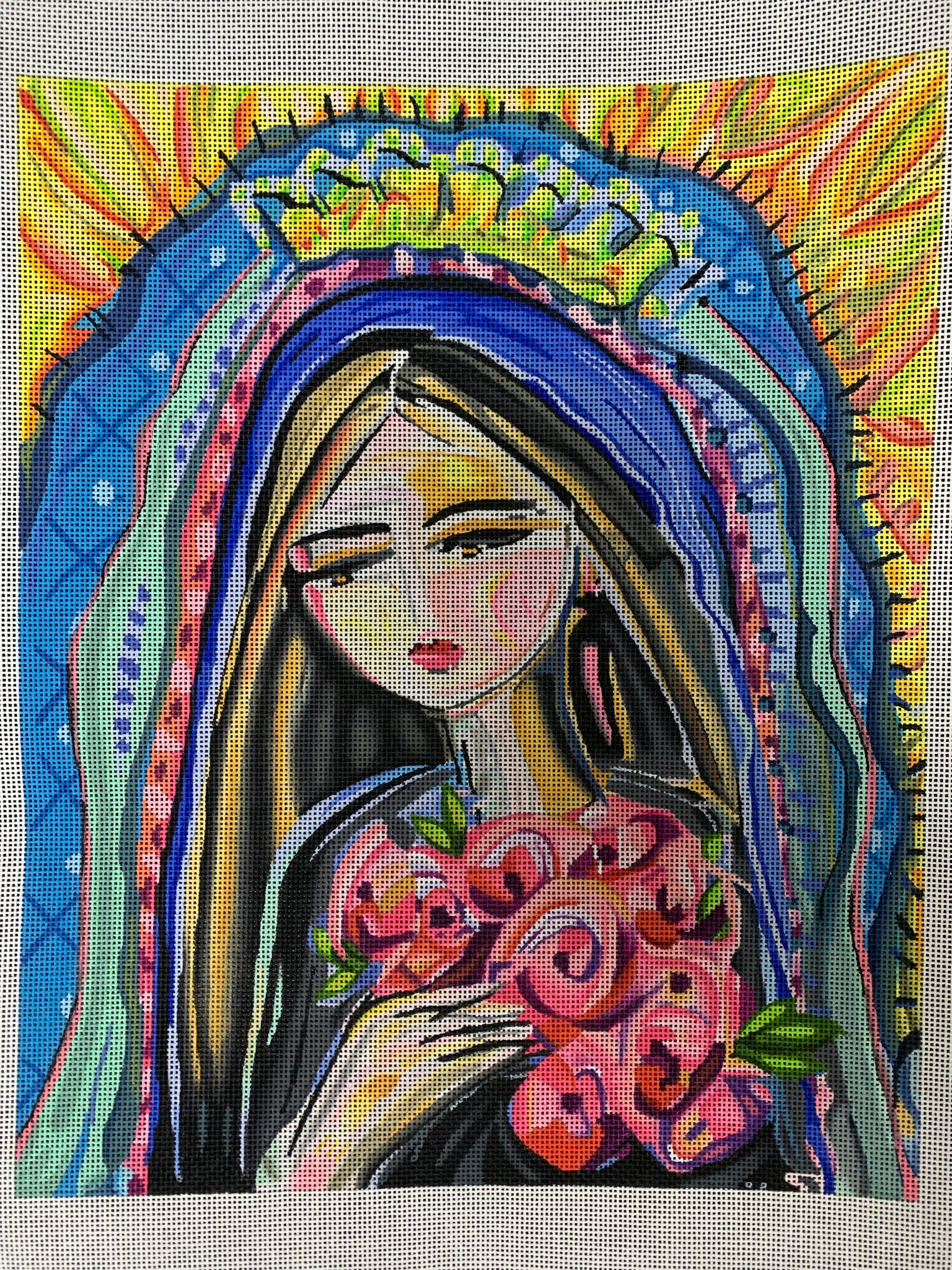 Maren Devine - Our Lady of Guadaloupe with castilian roses