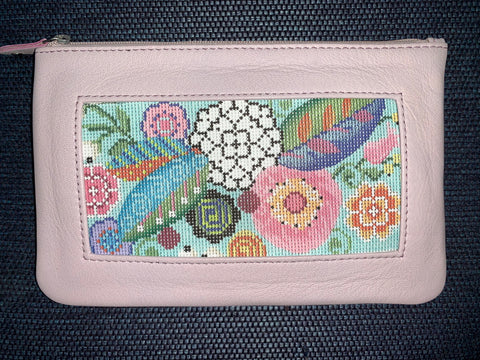 Bag-Pink Zipper bag with strap