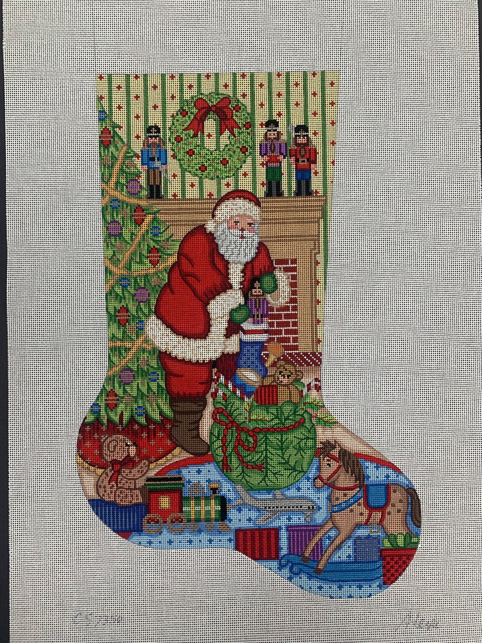 Santa Delivering Presents Stocking
