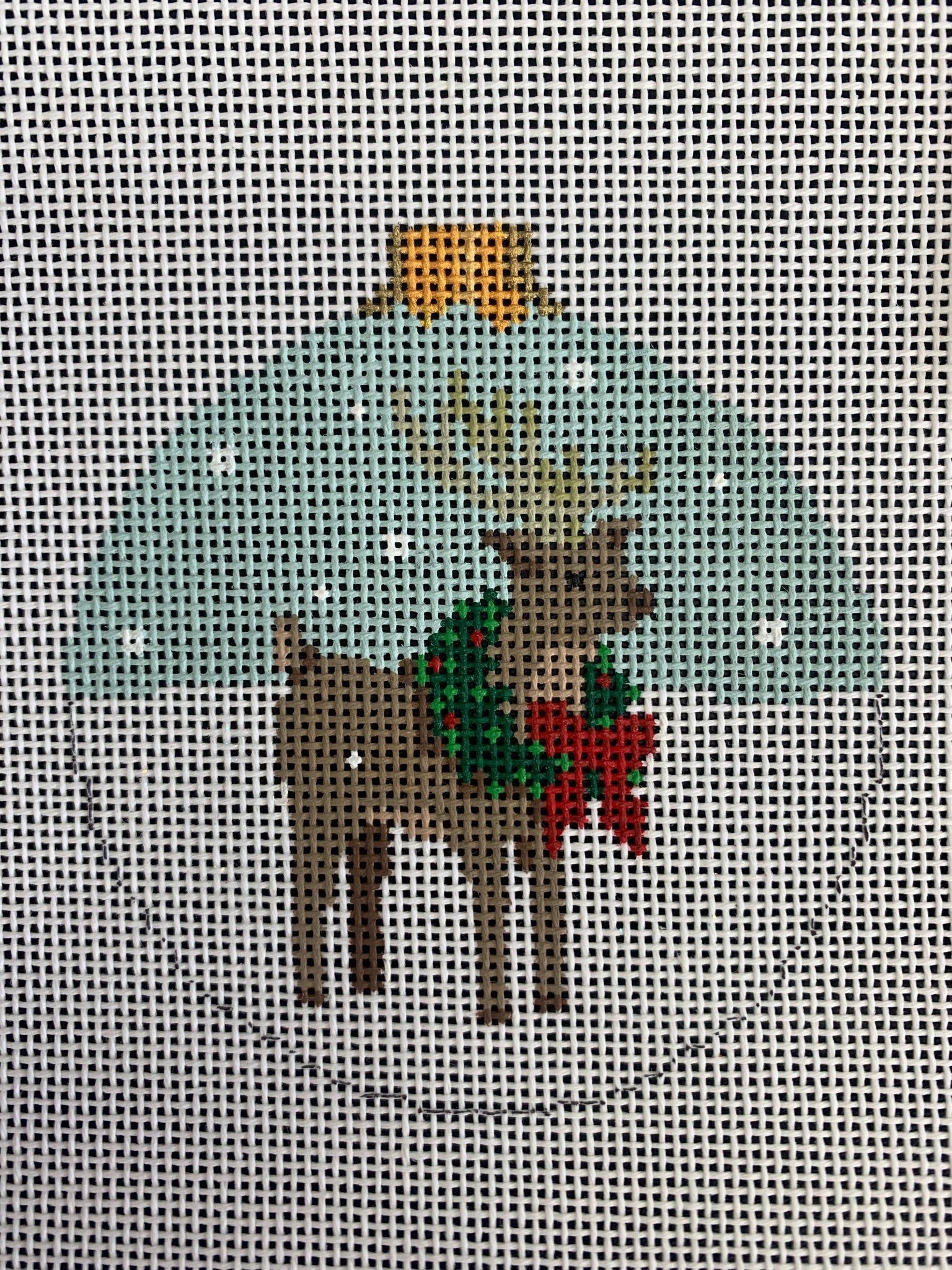 Ornament: Reindeer in Wreath