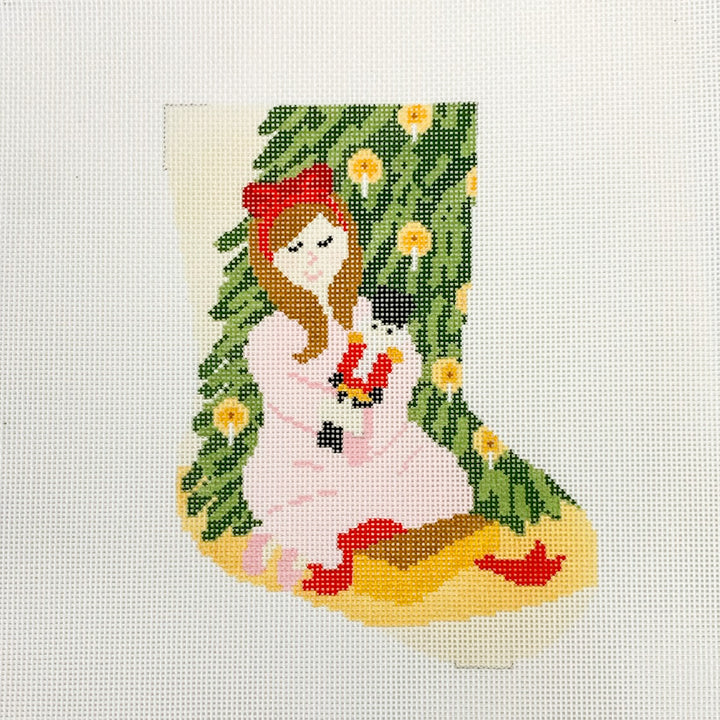 Stocking Mid-sized: Clara with Nutcracker, 13 mesh