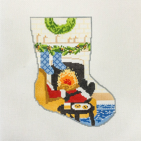 Stocking Bauble Canvas: Santa's Nightcap