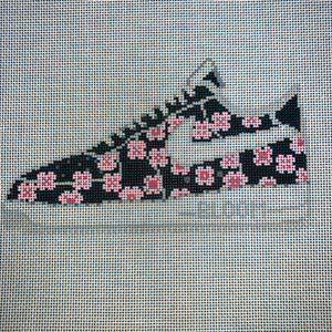 Sneaker - Bloom with Pink flowers on Black