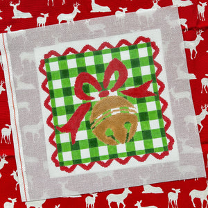 Jingle Bell on Green Gingham