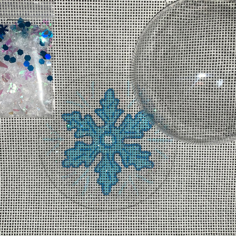 Clear dome and confettI-Snowflake