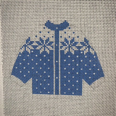 Sweater: Blue Snowflake
