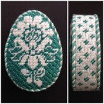 Eggs: Sabrina's 3 Egg Omelette - green & ivory Damask