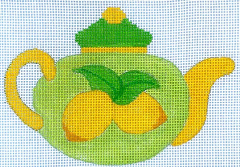 Teapot: Lemons with stitch guide