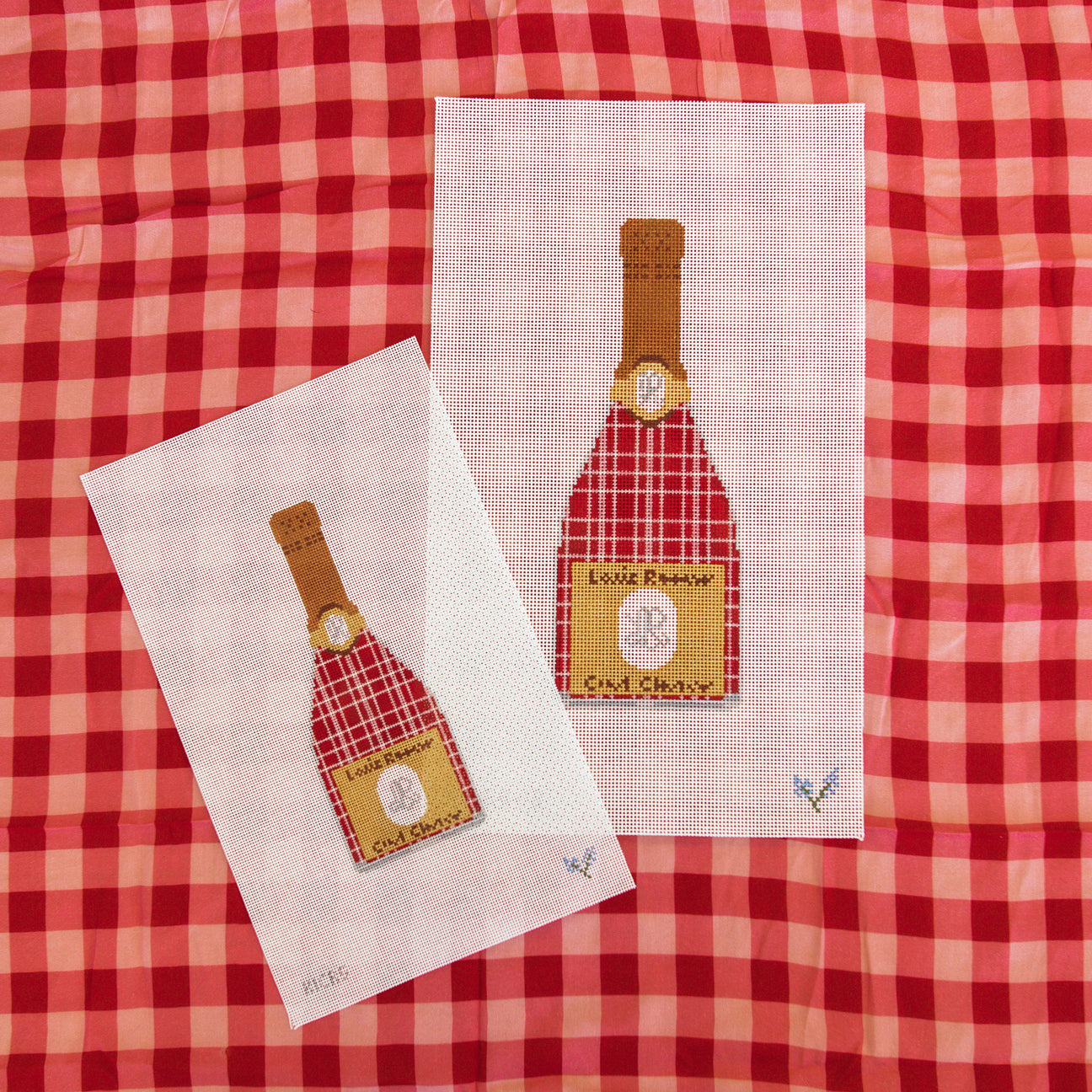 Champagne - Pink and Red Plaid - 13 Mesh