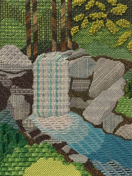 Waterfall Graphic Landscape 13ct