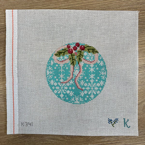 Snowflake Ornament - Pink Bow