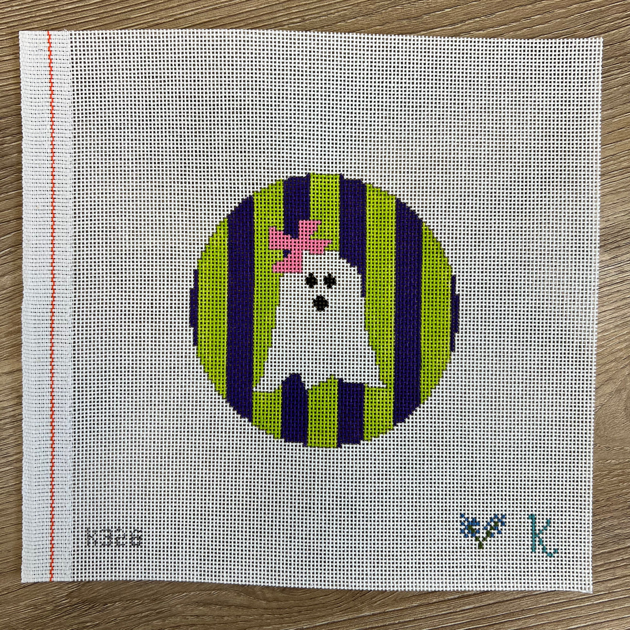 Halloween Round- Ghost with Bow