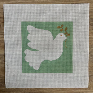 Dove with Olive Branch - Green