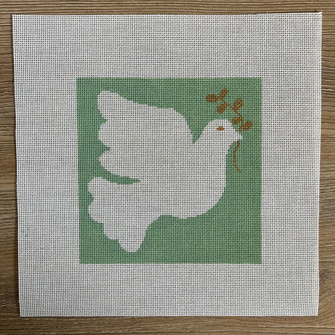 Dove with Olive Branch - Green