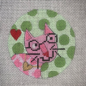 Round - Pink Cat